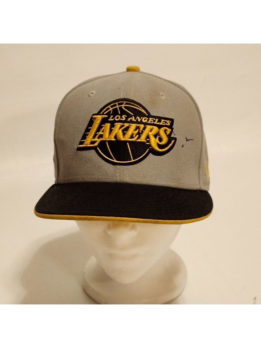 Los Angeles Lakers New Era Grey Black Era Snapback Hat Cap One Size
